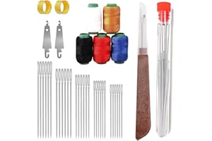 GENERIC 36 PCS Premium Steel Needles Set, Big Eye Steel Sewing Needles Kit for Hand Sewing, Threader & Needle Repair Kit Stainless Steel Needle for Crafts, Repair, Quilting | Beginner-Friendly (1Set)