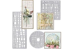 Estivaux Rectangular Frame Die Cuts for Card Making, Square Circle Background Cutting Dies Hollow Geometric Gird Dies Stencils Embossing Template for Scrapbooking DIY Cards Album Crafts Supplies