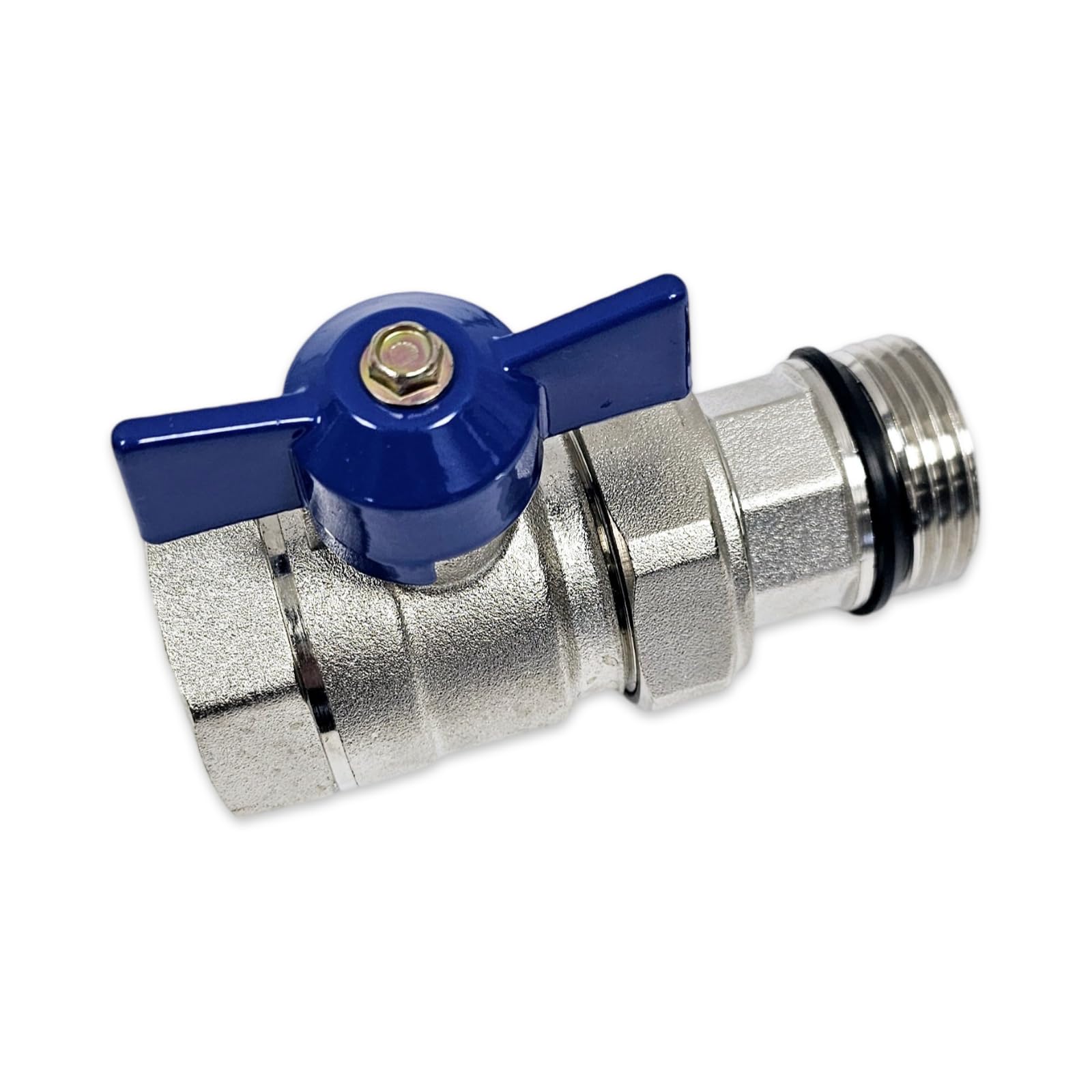 UNDERFLOOR Heating 1 inch Manifold Isolation Valve RED Blue Handle (Blue)