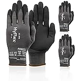 HyFlex Ansell 11-840 Ergonomic Abrasion-Resistant Nylon Spandex Nitrile Coated Industrial Gloves for Automotive, Fabrication