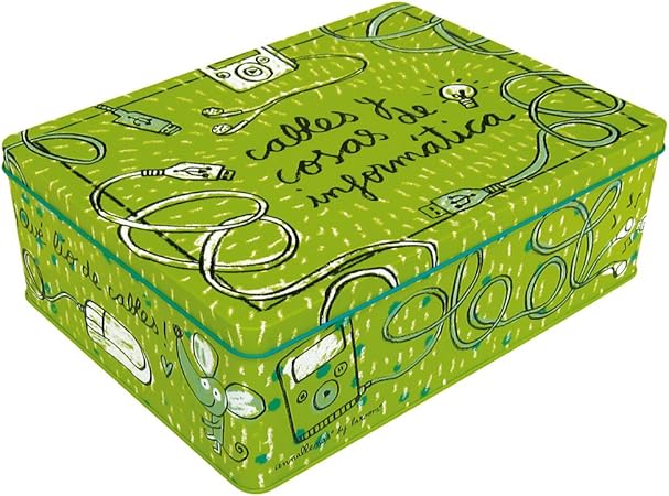 Laroom Caja metálica, Metal, Verde: Amazon.es: Hogar