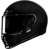 HJC V10 Men's Street Motorcycle Helmet - Black / Medium