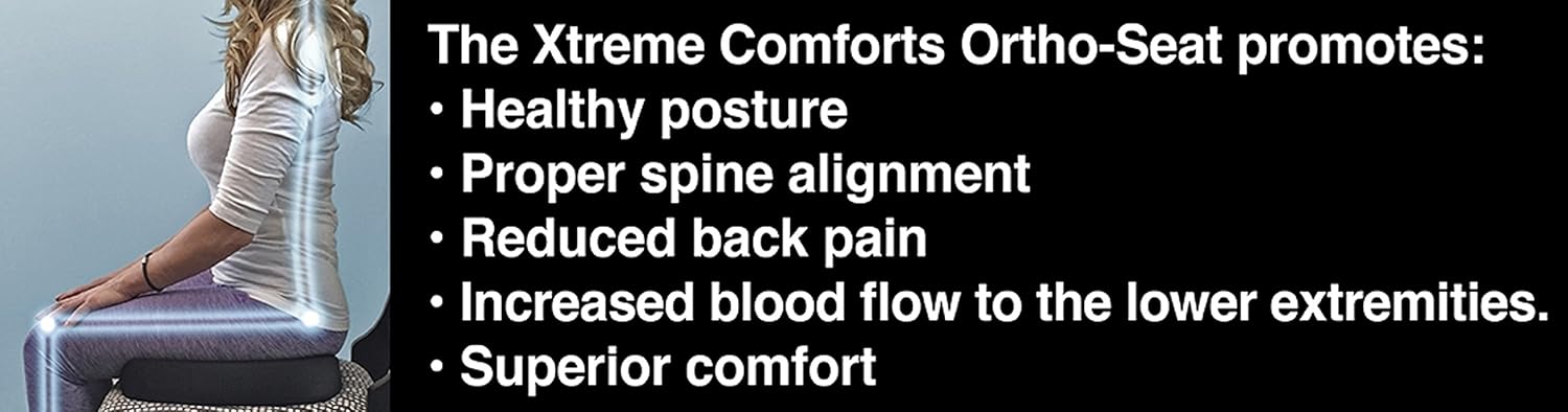 Coccyx Orthopedic Memory Foam Seat Cushion - Helps with Sciatica Back Pain - Perfect for Your Office Chair and Sitting on The Floor Gives Relief from Tailbone Pain: Home & Kitchen