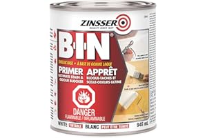 Zinsser B-I-N Shellac Base Primer & Sealer Stain Killer Z00914, 946 mL
