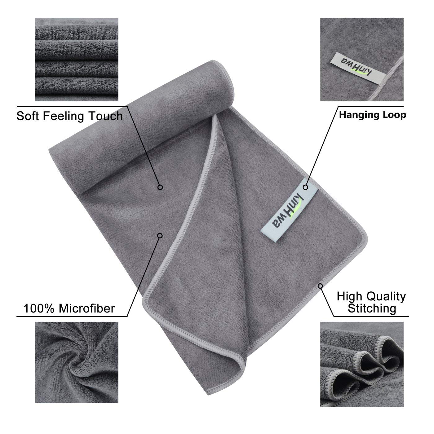 4 Pack Car Seat Headrest Hooks Strong and Durable Backseat Headrest Hanger Storage for Handbags, Purses, Coats, and Grocery Bags, Universal Vehicle Car Seat Back Headrest （Include Drying Towel