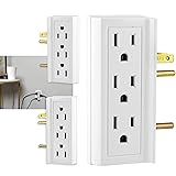 GE 6-Outlet Extender, 3 Pack, Side Access Wall