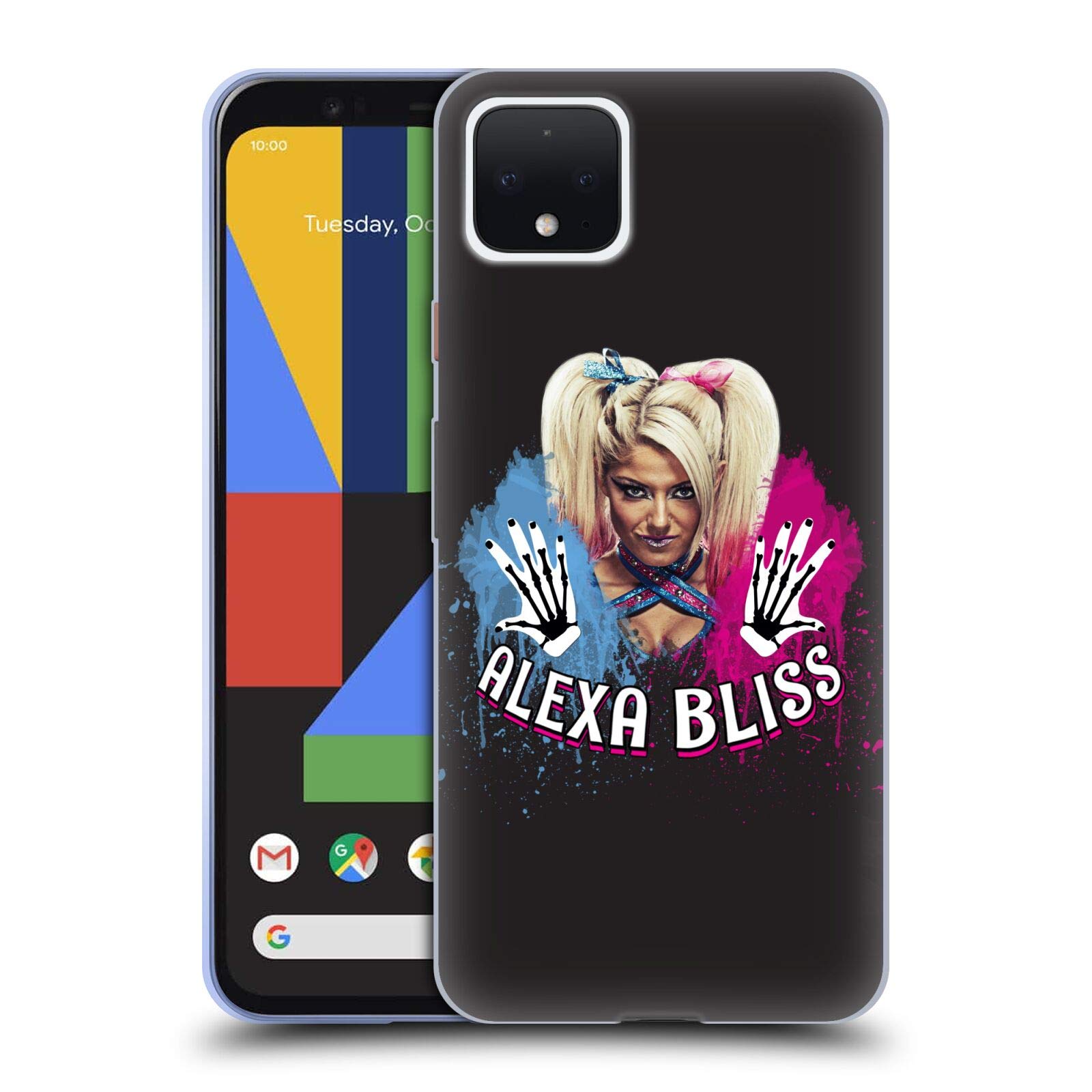Head Case Designs Officially Licensed WWE Splatt Alexa Bliss Gel Case [Military Grade Protection] Compatible With Google Pixel 4