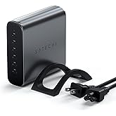 Satechi 200W 6-Port GaN Charging Station, 2 140W USB-C and 4 USB-C, Fast Charging Travel Charger for Multiple Devices, for MacBook Air/Pro M5/M4, iPad Air/Pro M5/M4, iPhone 17/16, Thunderbolt Devices