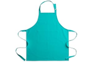 CALICOT Kitchen Apron for Men Women|Adjustable with Pocket Cloth Apron|Baking Banquet Cafe Chef Apron|Thanksgiving Christmas BBQ Gift