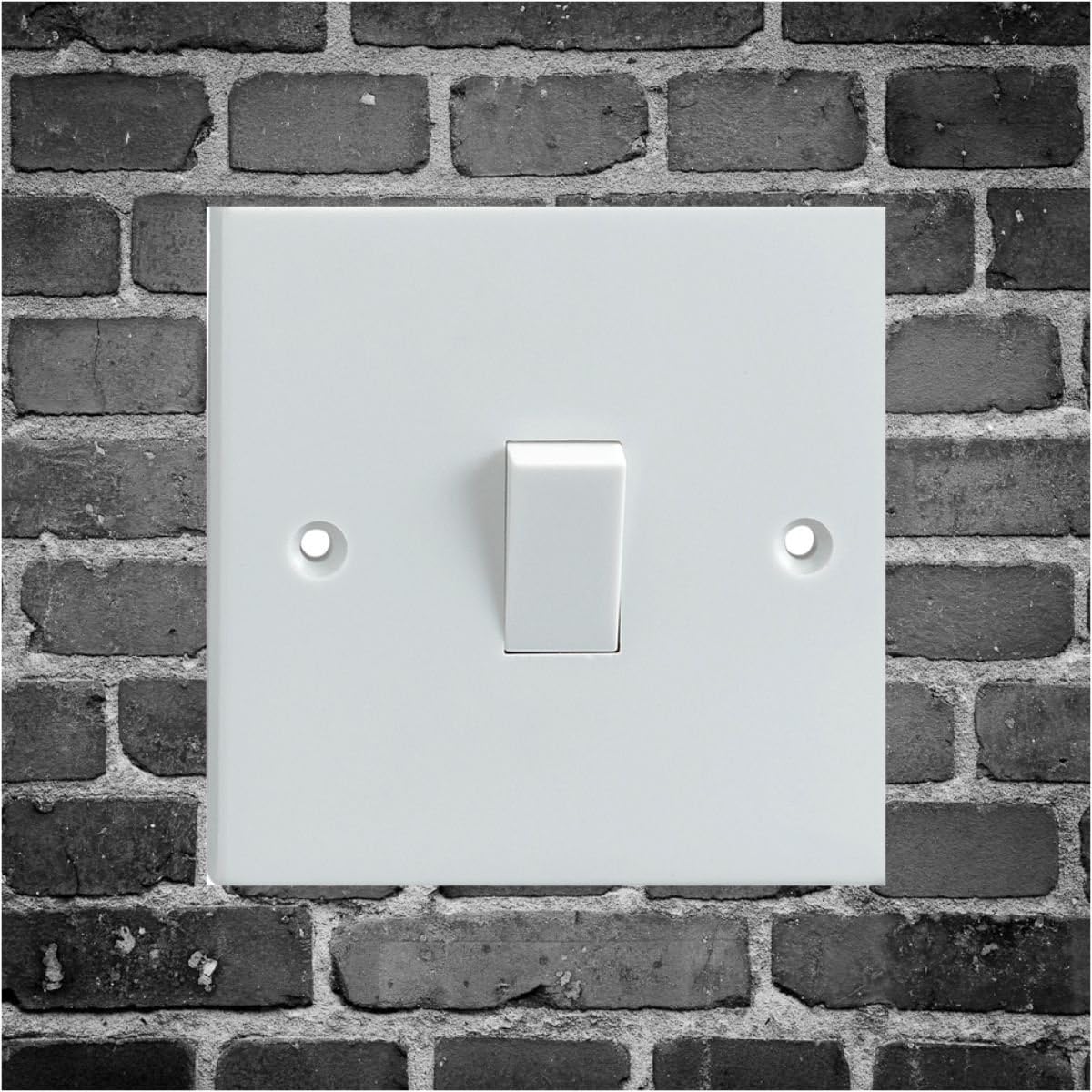 Decalarama Dark Brick Pattern Electrical Light Switch Surround Printed Vinyl Sticker