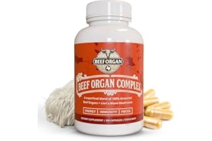 Ancient Diosa - Superfood Blend Grass Fed Beef Organ Supplement for Men & Women 180 Capsules 30-Day Supply - 5 Beef Organ & 3 More Ingredients - Pasture Raised Organ Complex - Support Immunity & Focus