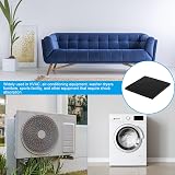 PATIKIL Rubber Vibration Isolation Pads 2pcs 6"x6"x0.4" HVAC Air Compressor view 5