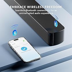 GEOYEAO Sound Bar for Smart TV w/Dolby Atmos 2.1 ch
