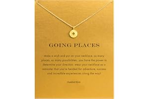 Baydurcan Friendship Anchor Compass Necklace Good Luck Elephant Pendant Chain Necklace with Message Card Gift Card
