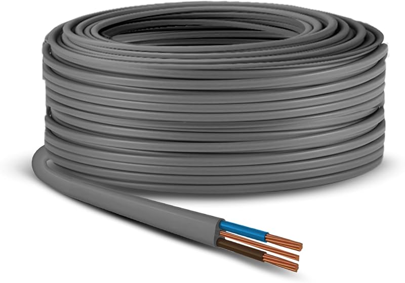Primes DIY Twin and Earth Cable 6mm 6242Y BASEC Approved 1m Socket Ring Wire