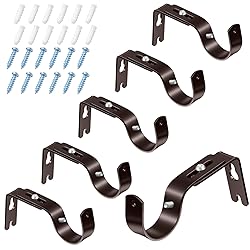 6 Pieces Curtain Rod Brackets General Adjustable