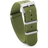 TACTICAL FROG Nylon Watch Band 18mm 19 mm 20mm 22 mm 24 mm, Waterproof Military Watch Straps Replacement for Men Women, With Stainless Steel Buckle