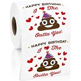 Happy Birthday Gifts for Women Men Her Him, Funny Prank Toilet Paper Roll | Personalized Bathroom Toilet Paper Gag Gift Ideas, Novelty Printed Toilet Birthday Decorations for Table Party Supplies