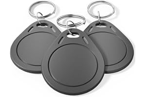BABIQT 10 PCS Mifare Ultralight C ULC RFID Keyfobs NFC Key fob Token Tag Key Cards, 13.56MHz Contactless Ticket IC MF0ICU2 Gray RFID Key Fobs, Compatible with Upgraded SAFLOK, KABA, ONITY and Salto Locks
