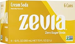 Zevia Zero Calorie Soda, Cream Soda, 12 Ounce Cans (Pack of 6)
