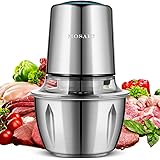 Electric Food Processor, MOSAIC Mini Food Chopper with 4 Titanium Coating Blades and 5 Cup/1.25L Capacity Bowl, Meat Grinder