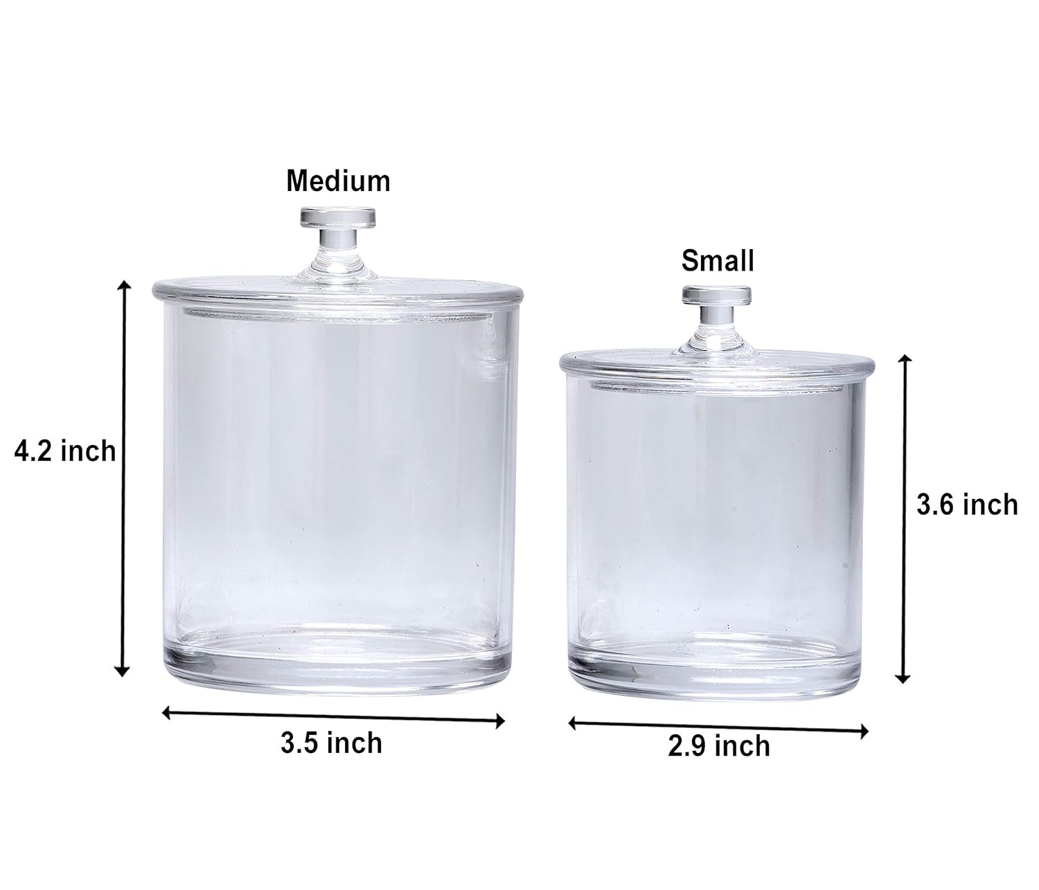Great Home Decor Pieces Pack of Two Plastic Jars Bath Bomb Holder