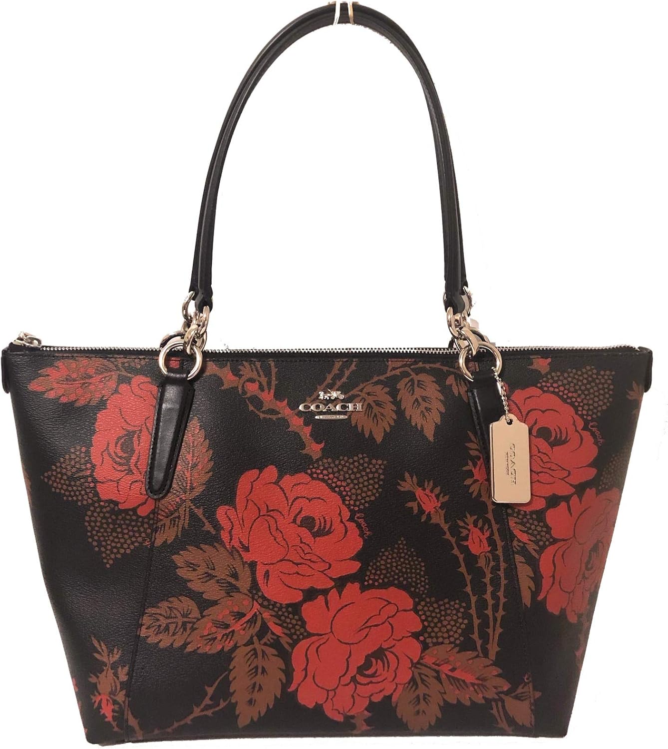 coach bag with roses