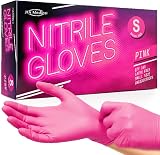 JFA Medical Disposable Pink Nitrile Gloves Small Box of 100 Ambidextrous