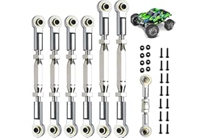 XZSNLYZ 2024 Stainless Steel Turnbuckles/Camber Link for 1/10 Traxxas 4X4/2WD Slash VXL,Hoss 4X4, Rustler VXL,Stampede VXL RC Car Hops Up Parts(Silver)