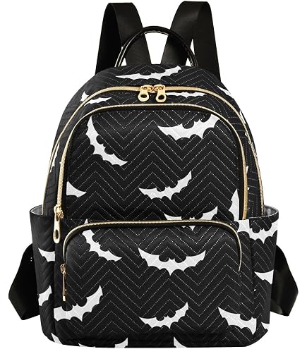 Amazon.com: Gothic Bat Wing Backpack Purse, Black Faux  display picture 3