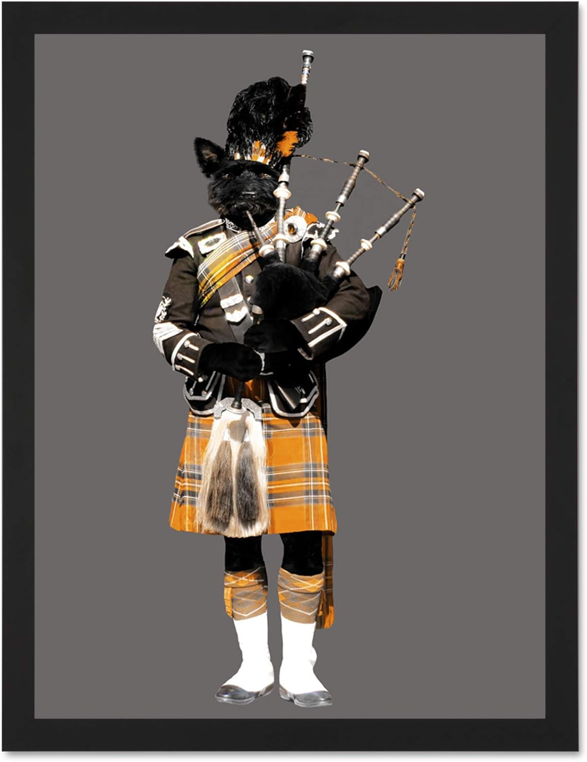 orange and blue kilt