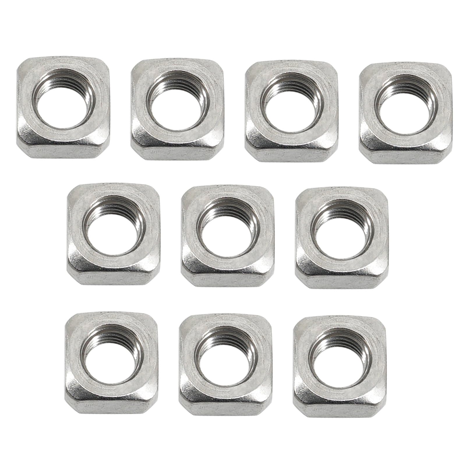 M12 Square Nut 304 Stainless Steel Thread Nut (Pack of 10) — image 1