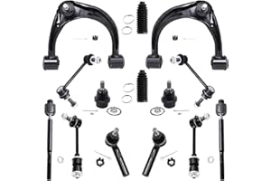 Detroit Axle - Front End 14pc Suspension Kit for 2003-2009 Toyota 4Runner FJ Cruiser Lexus GX470, 2 Upper Control Arms 2 Lower Ball Joints 4 Tie Rods 4 Front & Rear Sway Bars 2 Boots Replacement