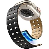 Getino Magnetic Silicone Band Compatible with Apple Watch Bands for Men 44mm 45mm 46mm 49mm 42mm Women,Strong Magnet Breathable Sport Strap for iWatch Series 11 Ultra 3 Ultra 2 Se 10 9 8 7 6 5 4 1