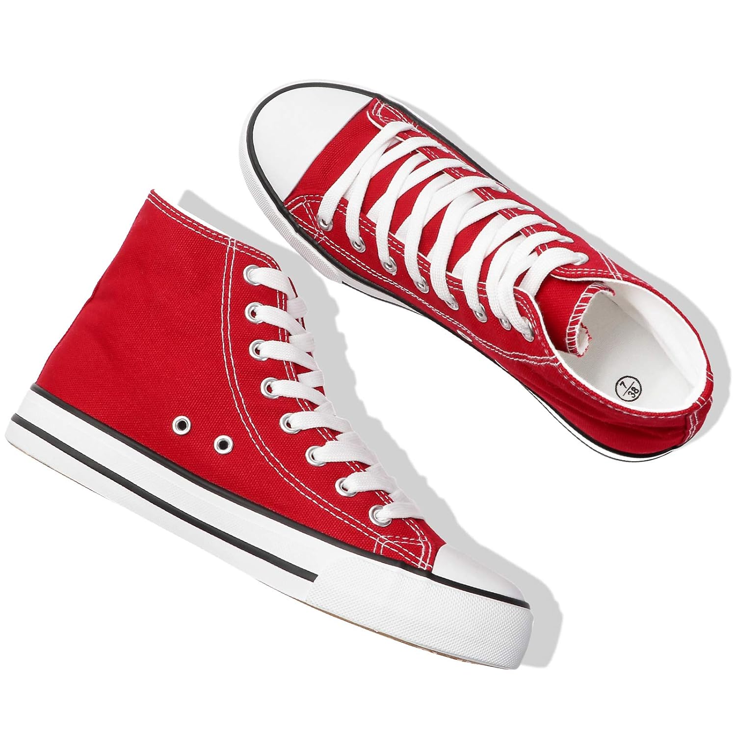 Buy yageyan Womens High Top Canvas Sneakers Lace up Fashion Shoes for