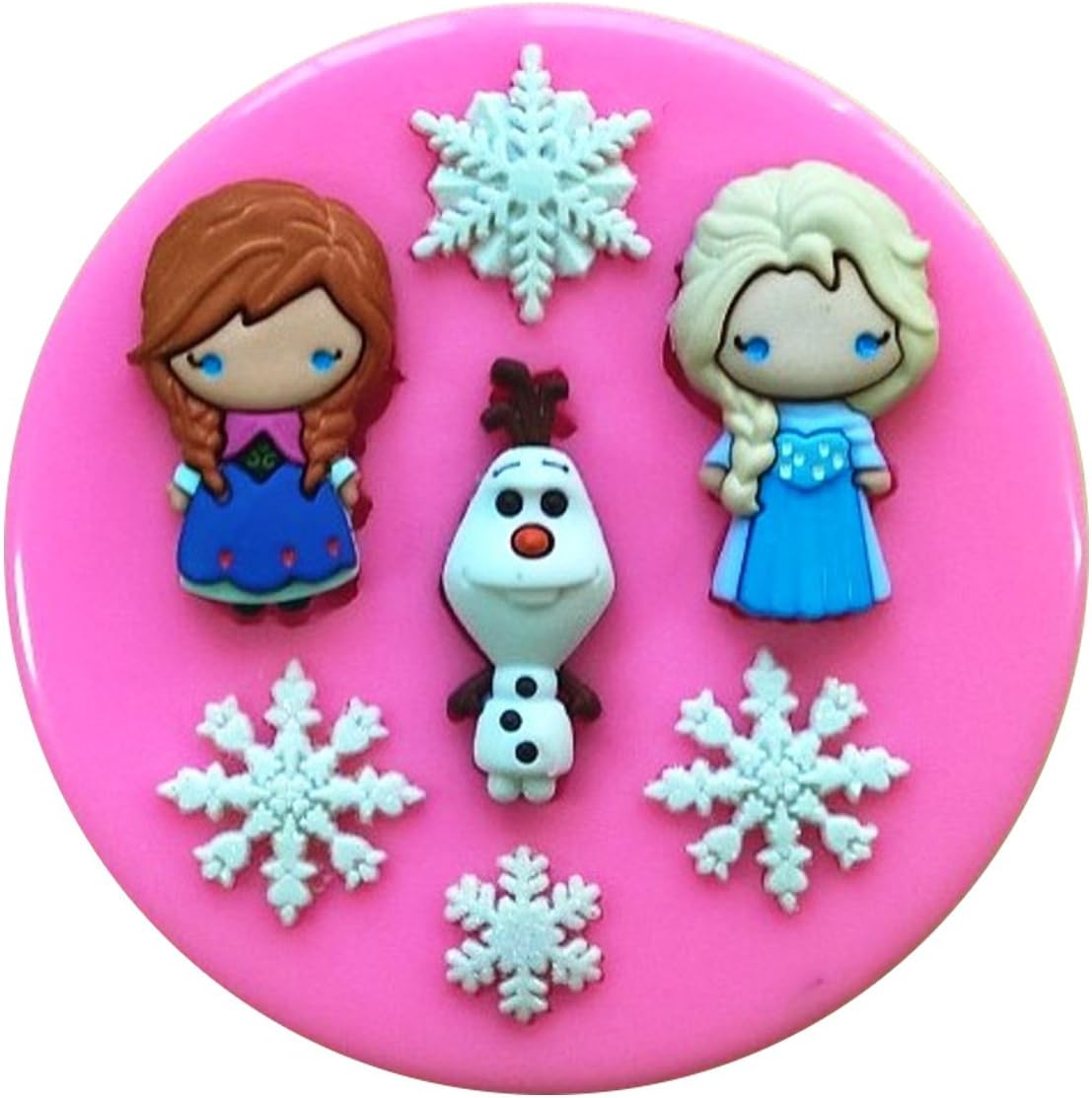Anna Elsa Olaf La Reine Des Neiges Personnages Moule Moule En Silicone Pour Decoration De Gateaux Gateaux En Pate A Sucre Fairie Blessings Moules A Forme Specifique Cuisine Maison Mkyra Org