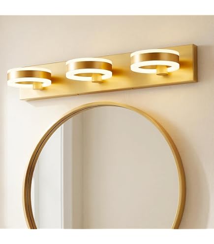 PHIXART 15.7-Inch LED Bathroom Vanity Light – Matte Black Angel Ring Design, 4000K Daylight, 2-Light Dimmable Fixture For Over Mirror