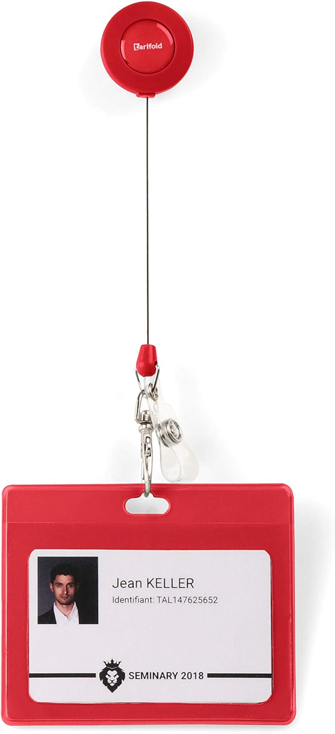 Tarifold ES 200433 - Pack of 30 Horizontal ID Card Holders PVC Red, 103 x 82.5 mm, 103 x 82,5mm - Image 4