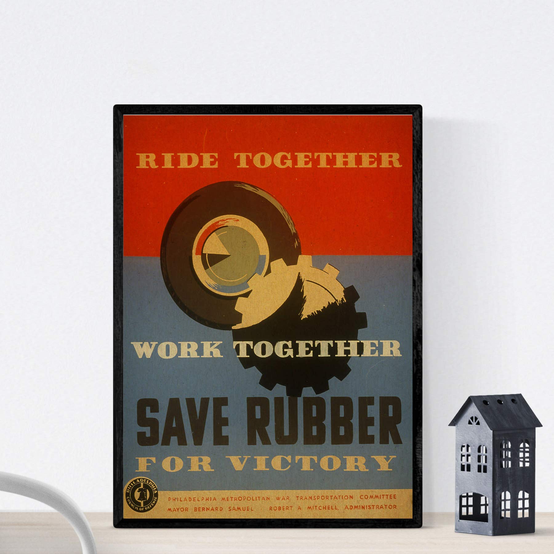 Nacnic Vintage Poster Vintage poster of the Federal Committee of Philadelphia. A4 size