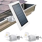 2Pack Gutter Mount for Solar Panel, No Drill Aluminum Alloy Bracket with 360&deg; Rotation, Weatherproof and Rustproof, Easy Installation for Maximum Sunlight Exposure, White