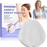 Underarm Sweat Pads for Women &ndash; Armpit Sweat Pads, Extra-Wide Absorbent Cotton, Waterproof Leak-Proof Sweat Pads for Under Arms, No-Glue Comfort Fit