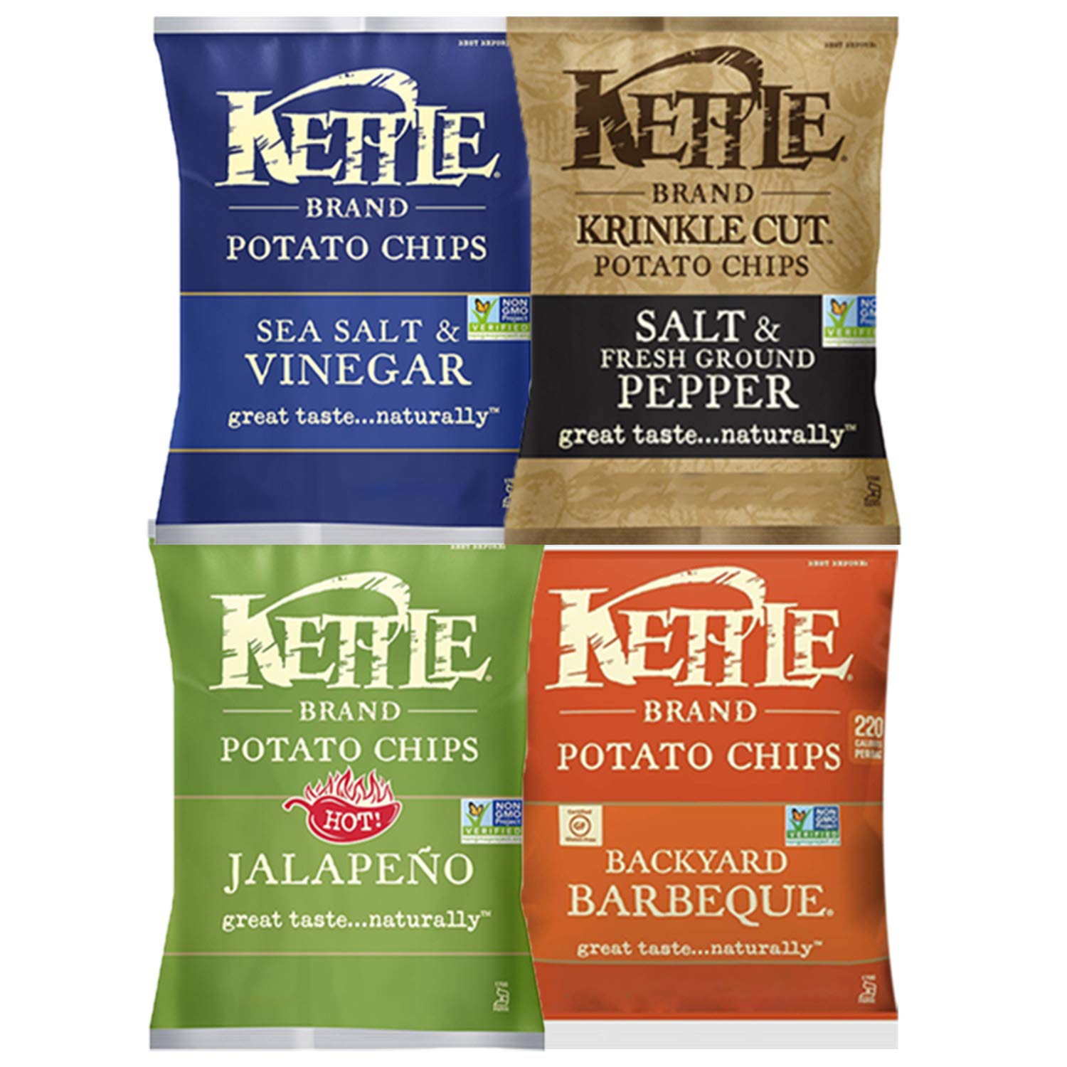 Kettle Brand Potato Chips, Individual Single Serve Bags, Many Different