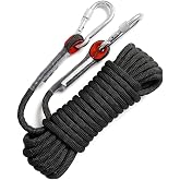 GINEE Static Climbing Ropes 35FT,50FT,100FT,150FT,200FT,250FT(Diam 10mm,16mm)