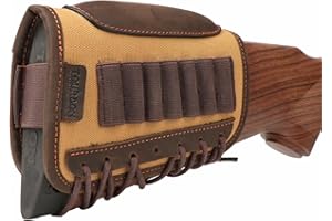 TOURBON Hunting Rifle Cheek Riser Adjustable Buttstock Ammo Holder for 357/38 45-70 30-30 30-06 .308 243 .270 .223 .222 .303 
