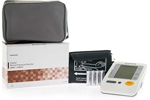 McKesson Digital Blood Pressure Monitor and Nylon Arm Cuff - 1-Tube, Automatic Inflation, for Adults - Large Cuff, 23 cm - 40 cm, 1 Count Navy Blue