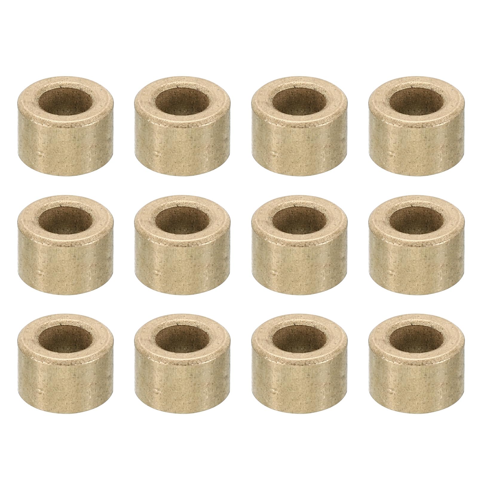 PATIKIL M5 Brass Spacers, 12 Pcs Metal Spacer Brass 5mm ID x 9mm OD x 6mm L Brass Spacers Screw Standoff for 1/5 Inch or M5 Screw