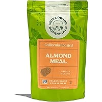 Worldwide Botanicals Roasted Almond Meal - 100% Pure Golden Roasted California Almonds, Certified Gluten-Free, Enhance the Fl