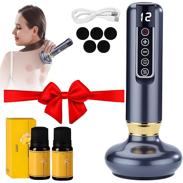 Shevitality Cellulite Massager With Red Light & Heat - 12 Suction Levels, Wireless, Rechargeable, Silicone Heads (Green)