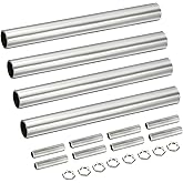 MECCANIXITY Threaded Extension Rod, 3.94" Lamp Pipe with Connector Light Fixture Parts for Pendant Light Island Lighting Chan