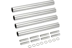 MECCANIXITY Threaded Extension Rod, 3.94" Lamp Pipe with Connector Light Fixture Parts for Pendant Light Island Lighting Chan